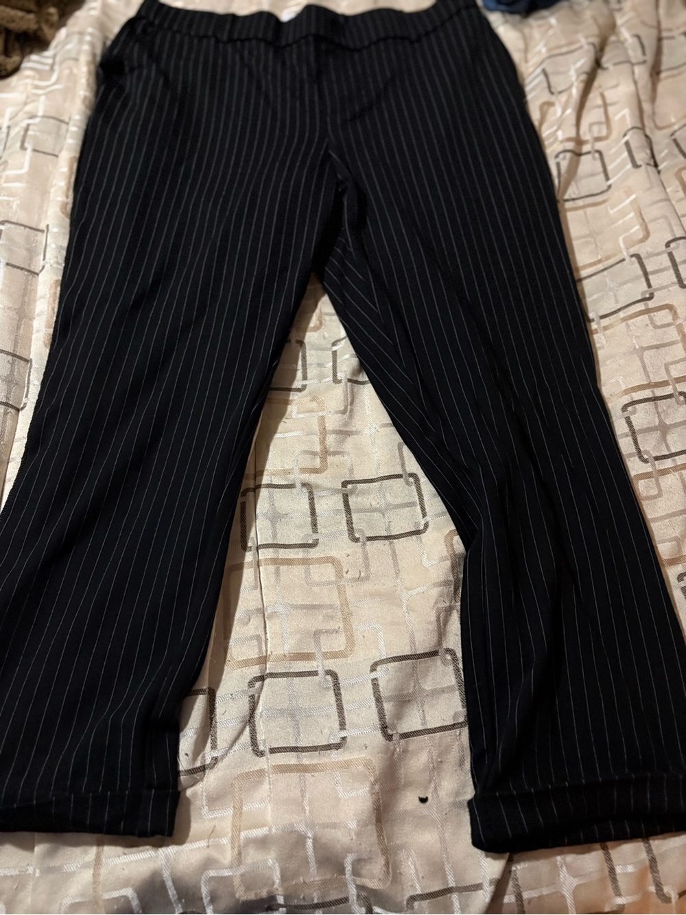Women's Black Pinstripe Skinny Pants